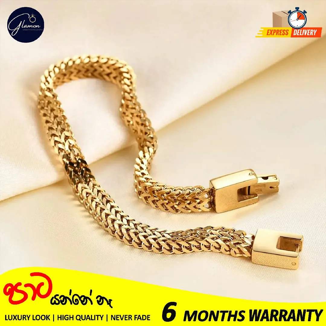 New Fashion 6mm Thick Double Franco Chain Gold Bracelet For Men High Quality Stainless Steel Diamond Cut Bali Foxtail Link Mens Bracelet Boys Gift Items Birthday