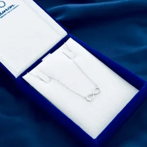 925 Pure Silver Infinity Design Necklace With Sparkling Zircons Timeless Elegance and Symbol of Eternal Love Necklace For Girls Gift