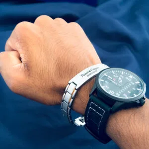 Glamon Alpha Band Customized Name Bracelet For Men - Jewellery Gift For Boys