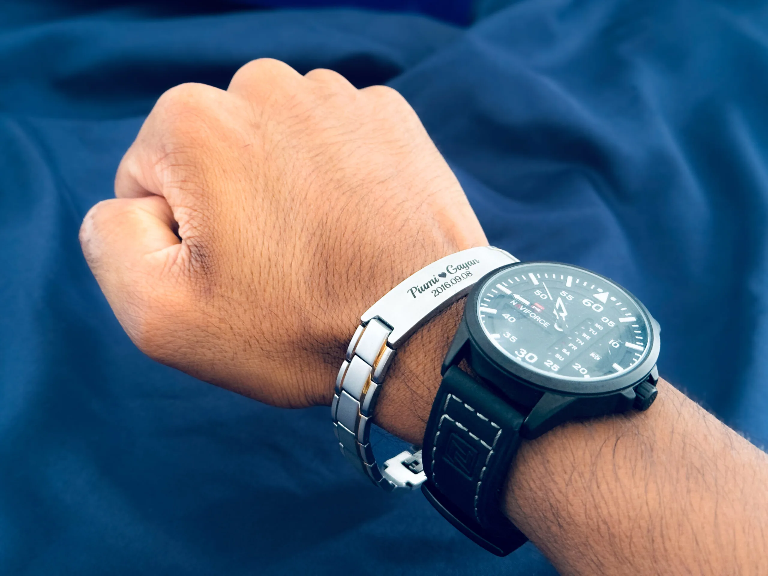 Glamon Alpha Band Customized Name Bracelet For Men - Jewellery Gift For Boys