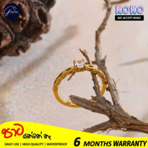 Glamon Golden Grace Ring - High Quality Gold Coated Girls Ring Gift