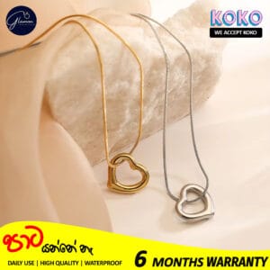 Glamon Amora Heart Necklace For Girls High Quality Waterproof 316L Stainless Steel Simple Timeless Elegance Girls Nekles Stylish Fashion Jewelery Love Gift