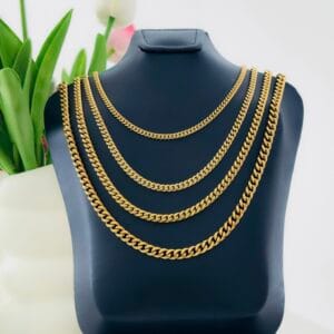Glamon New High Polished Premium Quality Cuban Link Chain Necklace For Men and Women